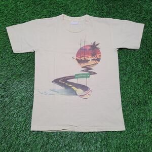 Vintage 80s Jimmy Buffett Margaritaville T-Shirt S Two Sided Airbrush Art